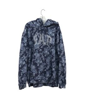 Gap x LoveShackFancy Hoodie Womens XXL Blue Floral Fleece Interior